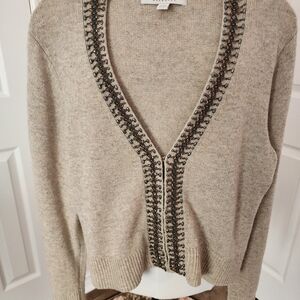 Elegant Embellished Cardigan Sweater